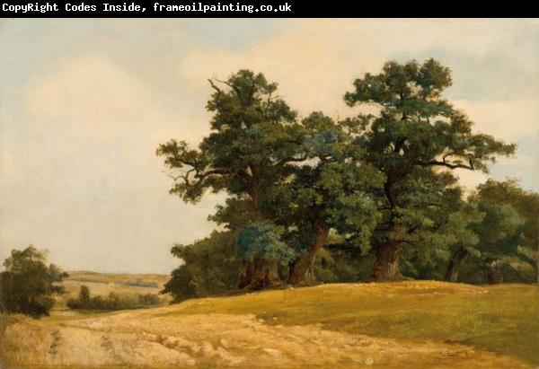 Eugen Ducker Landscape with oaks